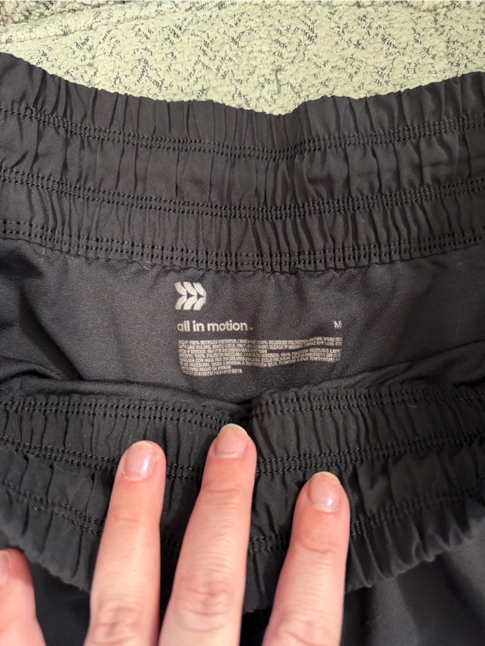 Women's All in Motion Black Athletic Running Shorts with Reflective Accents - M - Picture 3 of 4